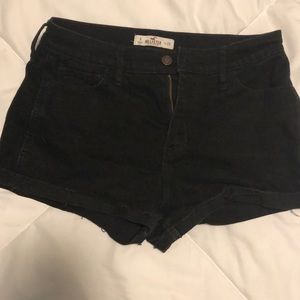 High wasted black denim shorts!